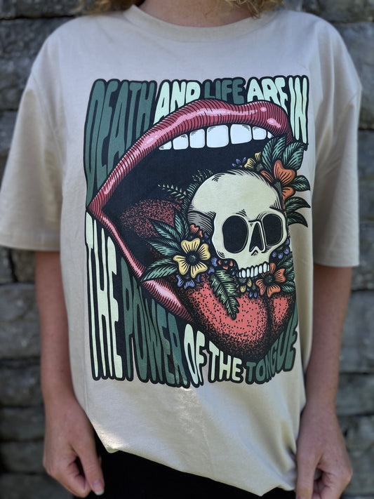 "Death and Life are in the Power of the Tongue" | 100% Cotton T-Shirt