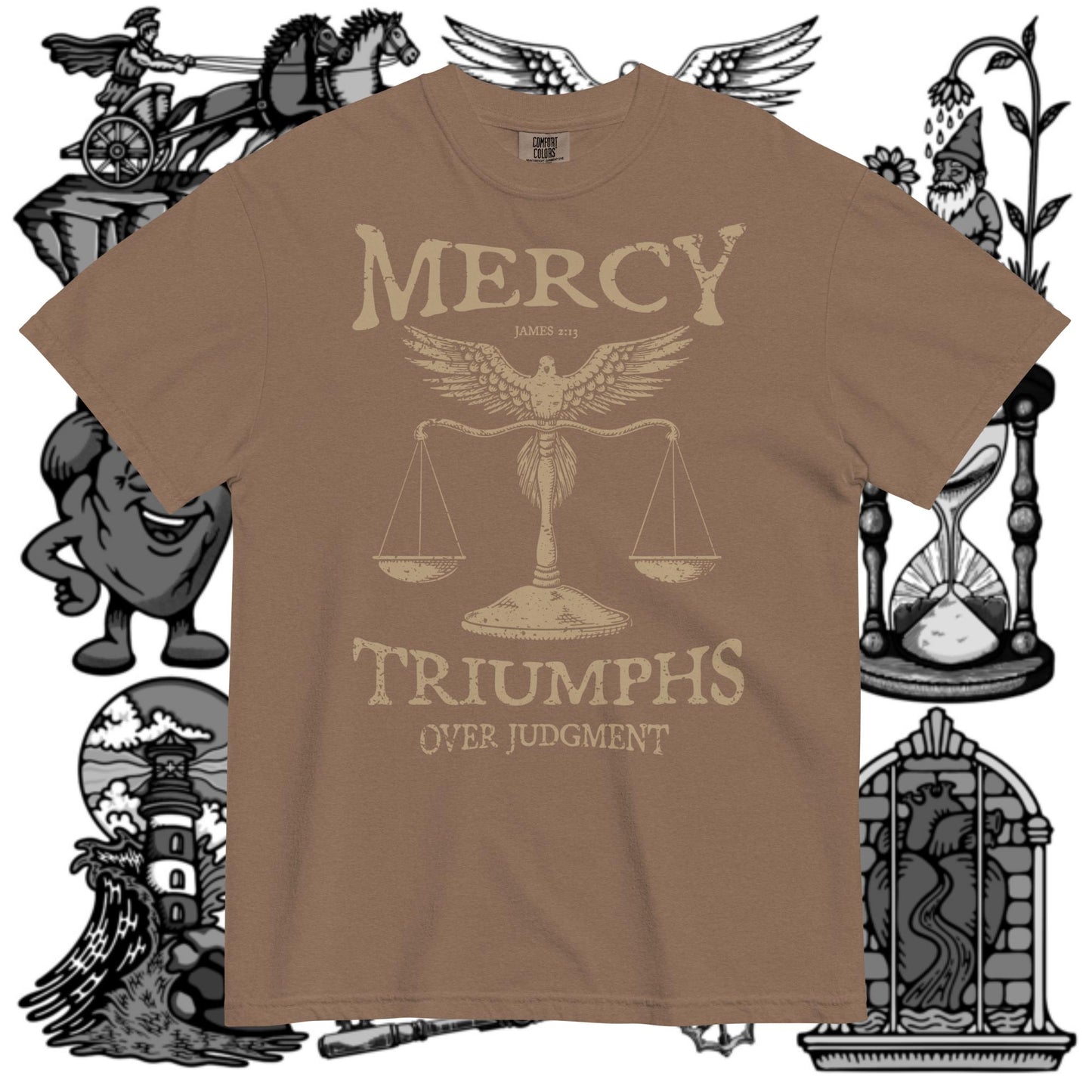 "Mercy Triumphs Over Judgment" – Comfort Colors Christian Tee